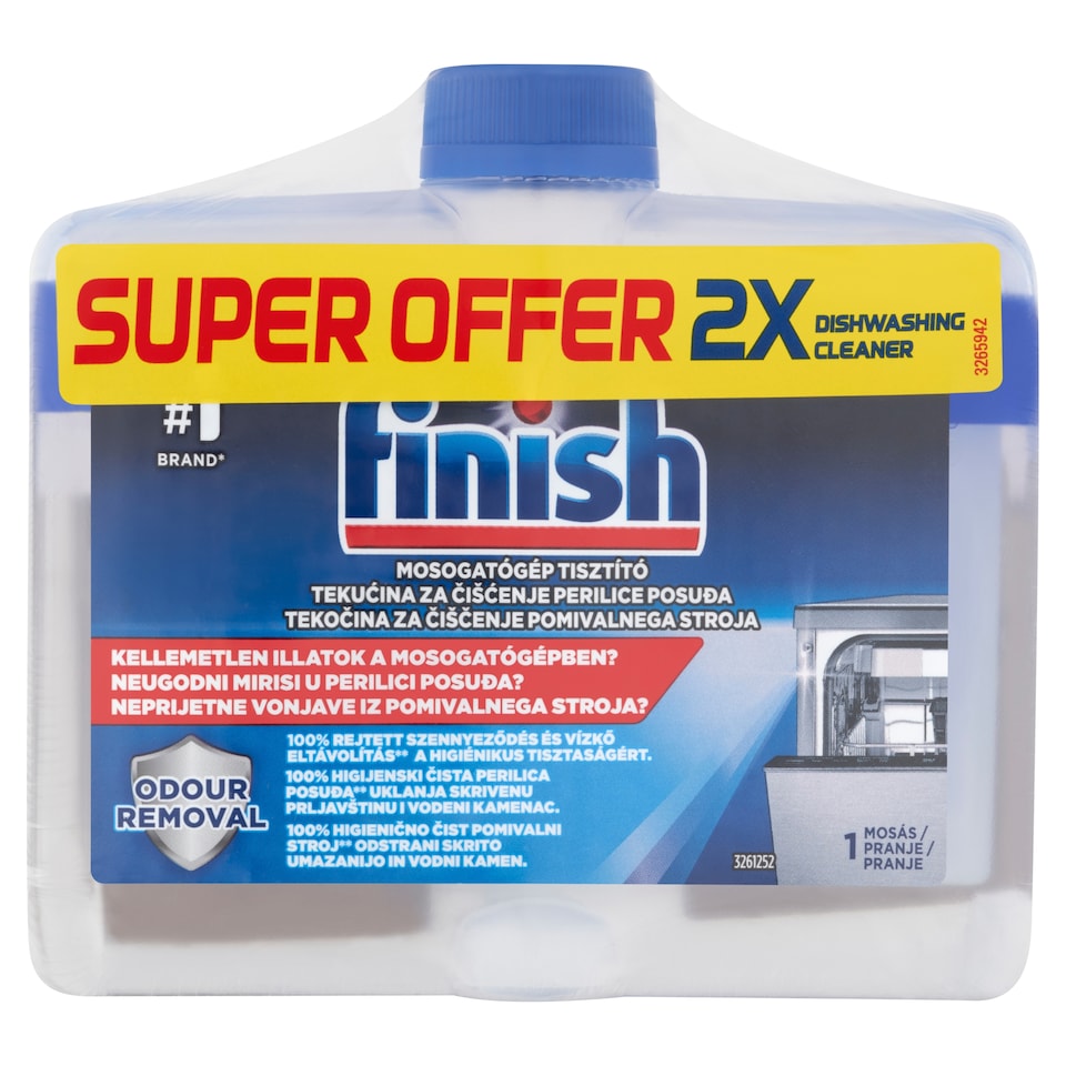 image 1 of Finish Dishwasher Cleaner 2 x 250 ml