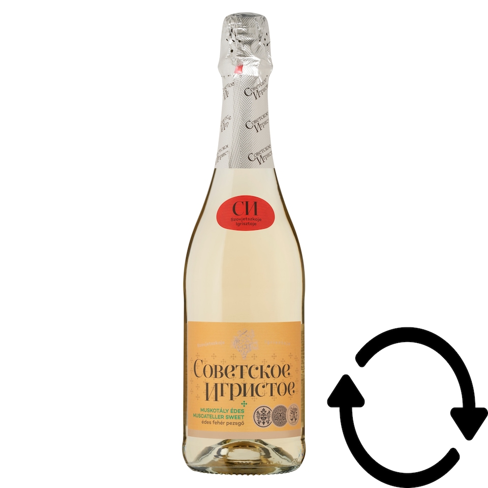 Szovjetszkoje Igrisztoje Muskotály édes fehér pezsgő 10,5% 750 ml  1. kép