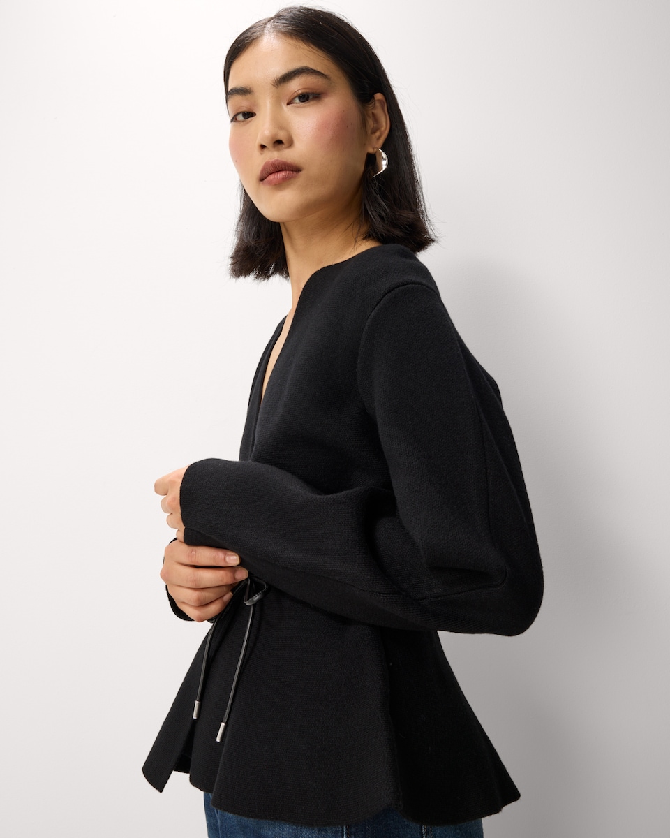 image 1 of F&F Belted Knitted Cardigan in Black