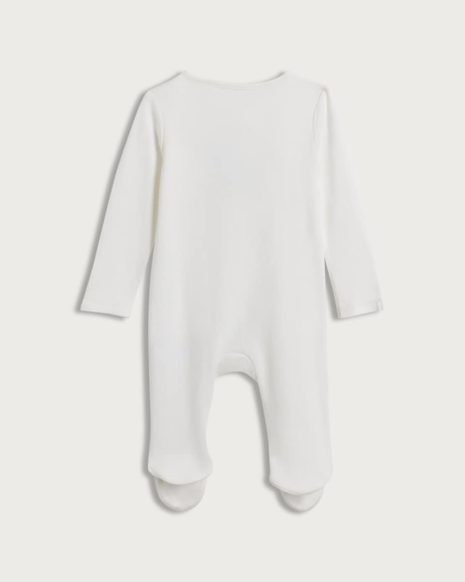 image 1 of F&F Baby Pure Cotton Born in 2026 Sleepsuit in White