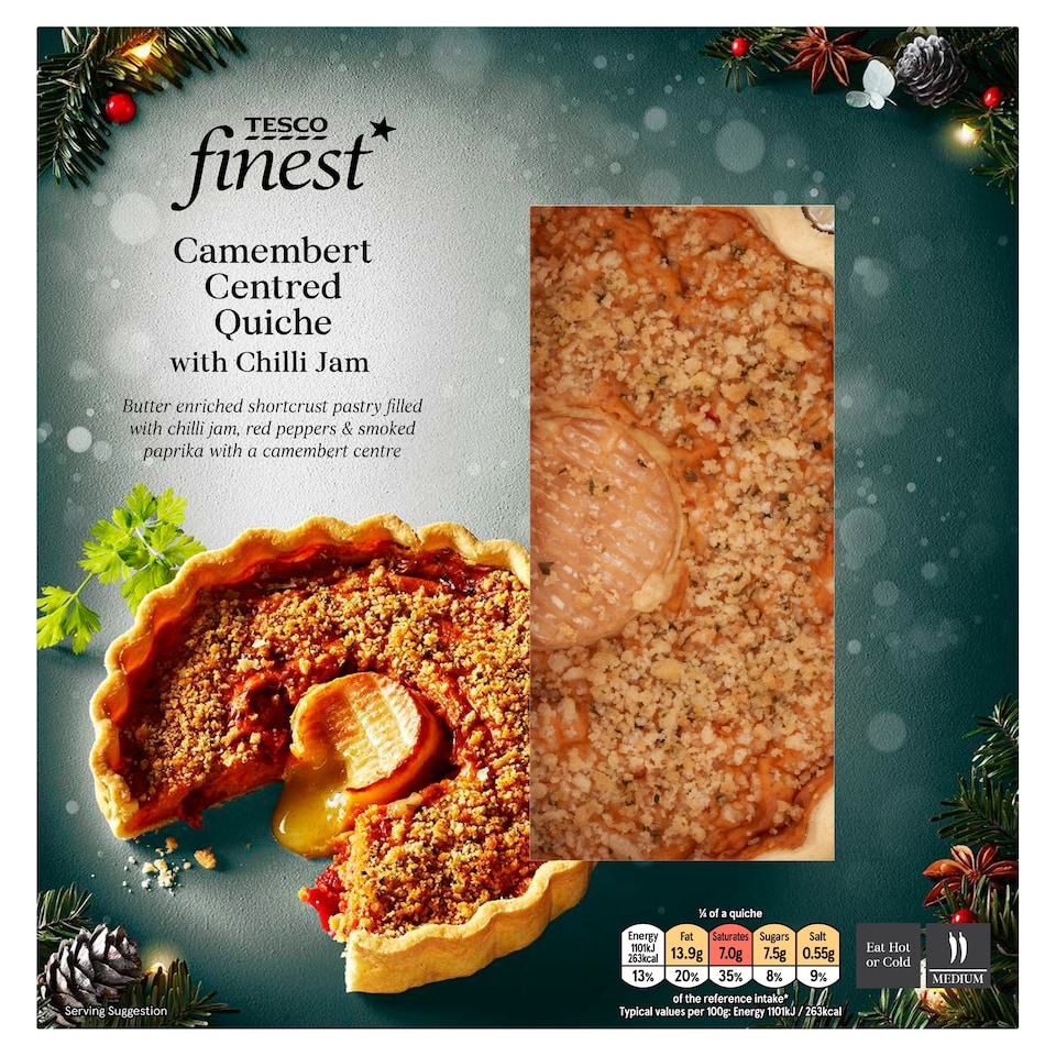 Tesco Finest Camembert Centred Quiche 400g Tesco Groceries