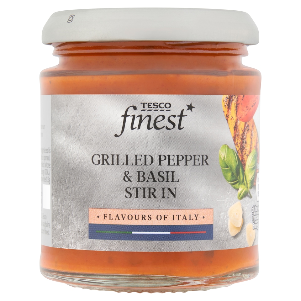Tesco Finest Grilled Pepper and Basil Stir In 180g