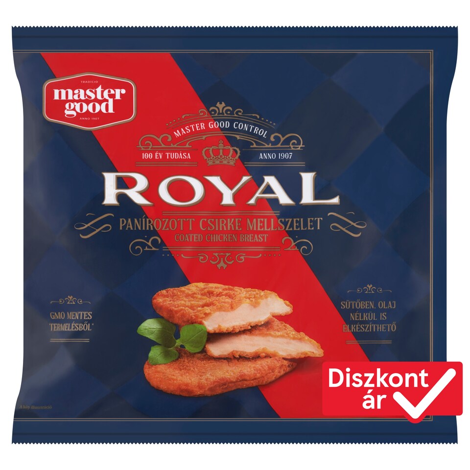 Master Good Royal panírozott csirke mellszelet 550 g  1. kép