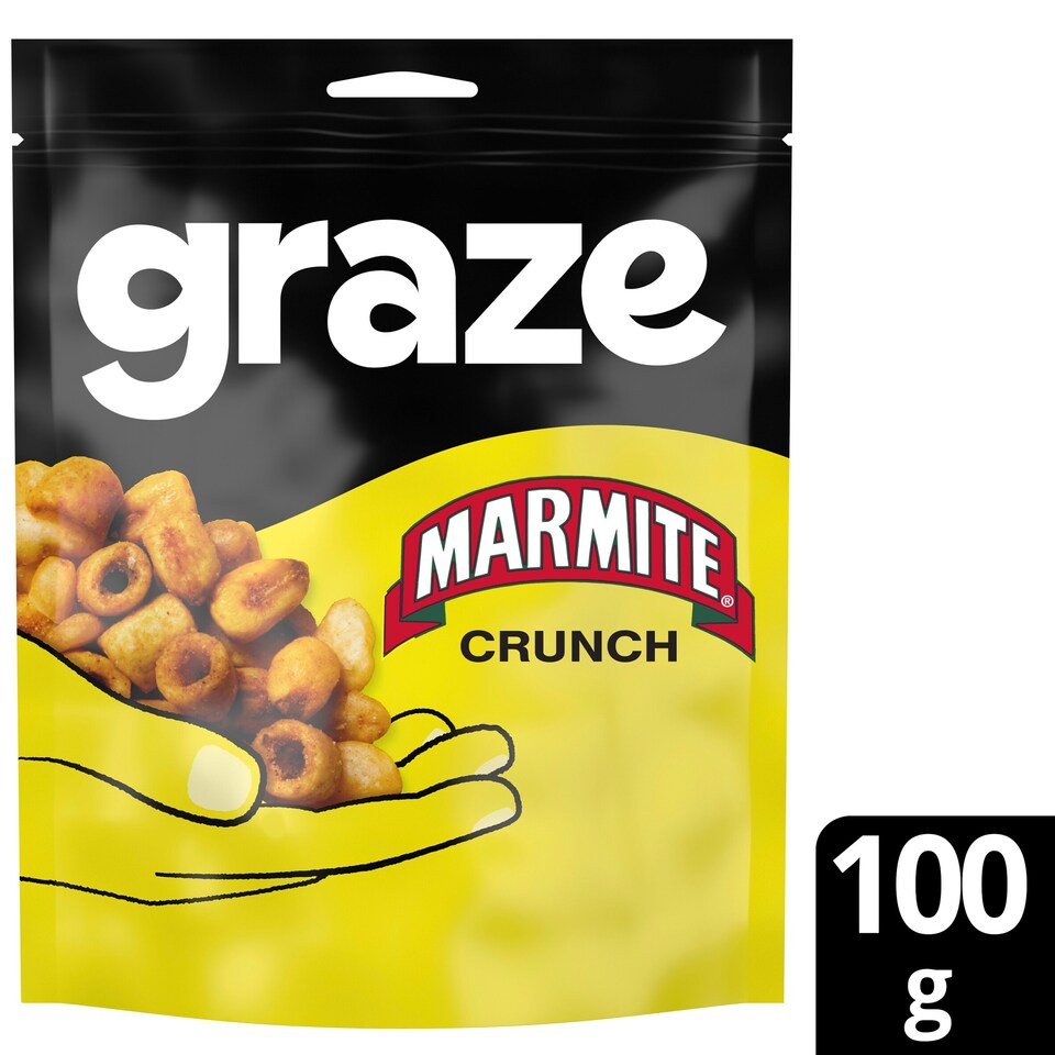image 1 of Graze Marmite Crunch Protein Sharing Bag Snack 100G