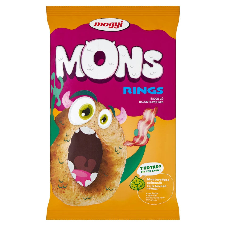 Mogyi Mons Rings bacon ízű kukorica snack 70 g