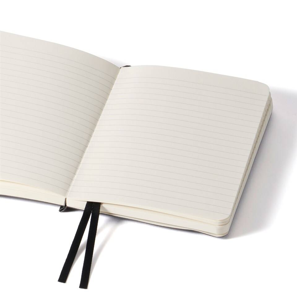 image 1 of Agenzio Small Black Ruled Notebook