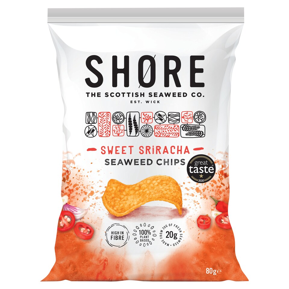 Shore The Scottish Seaweed Co. Seaweed Chips - Sweet Sriracha 80g
