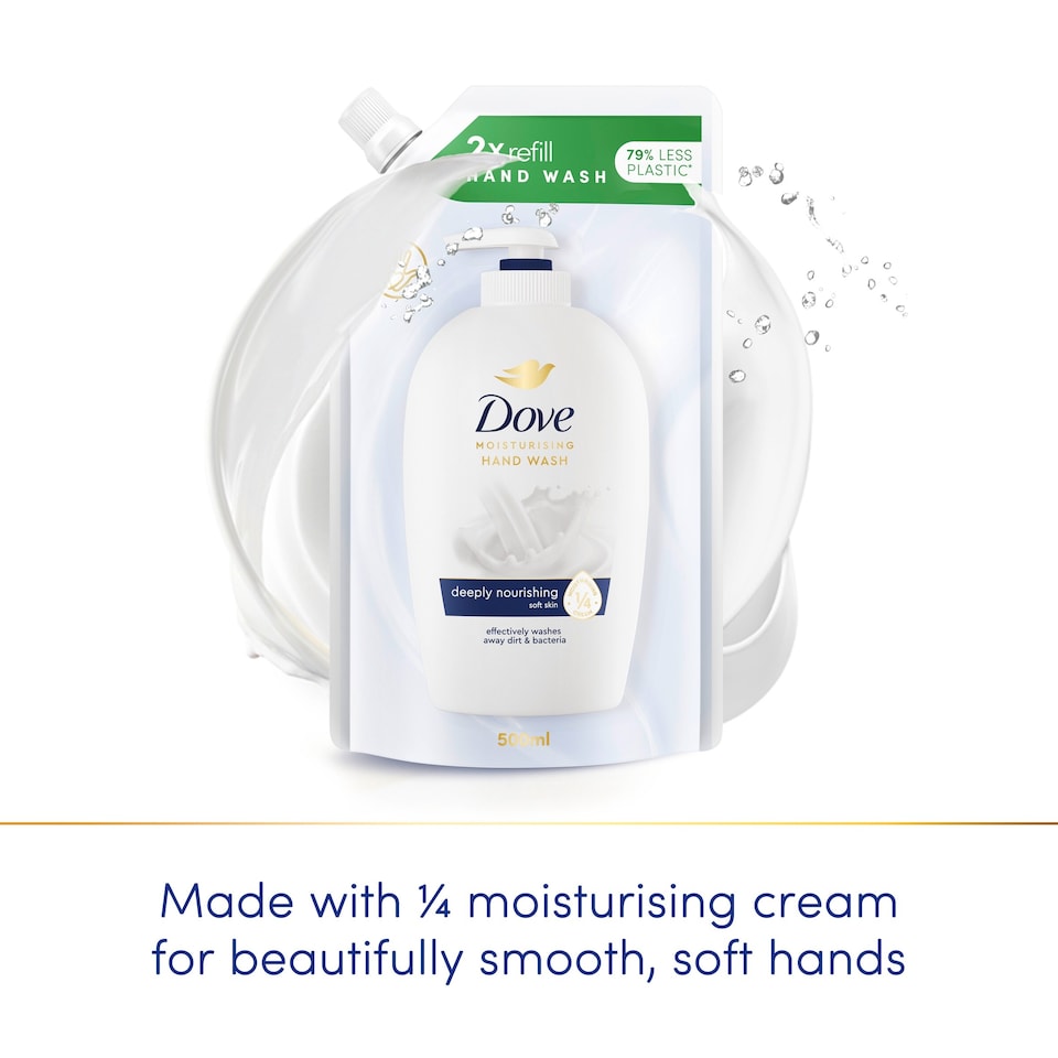 image 1 of Dove Fine Silk Caring Liquid Soap Handwash Refill 500ml