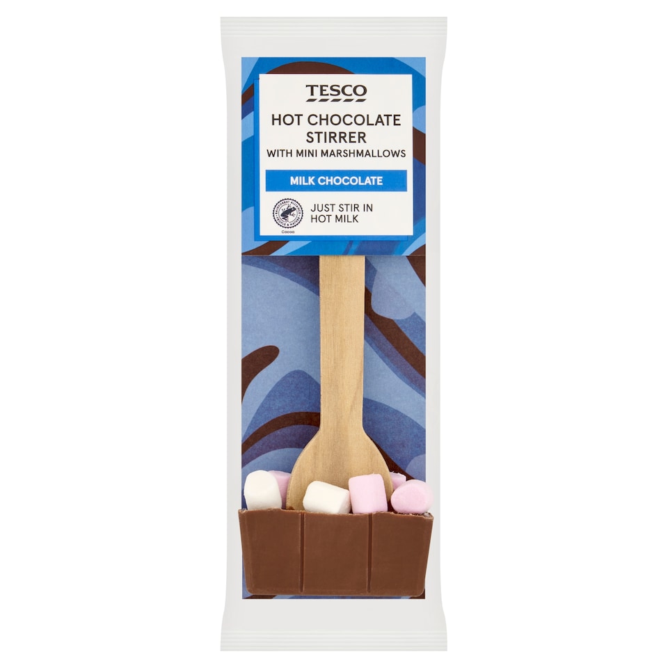 Tesco Hot Chocolate Stirrer with Mini Marshmallows 40g