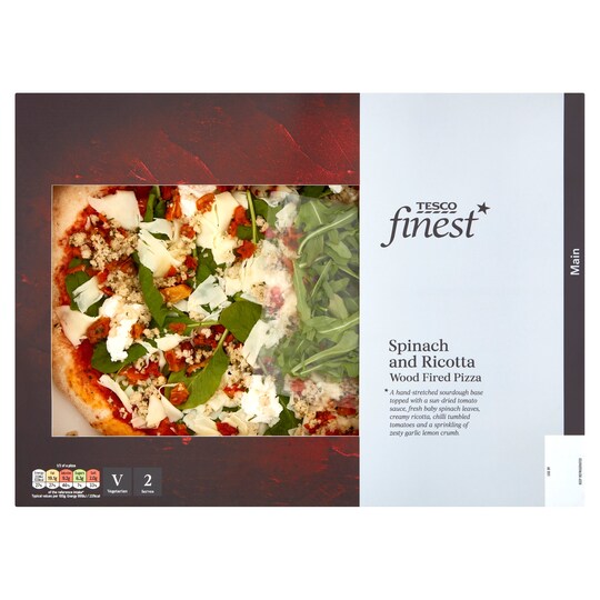 Tesco Finest Spinach And Ricotta Pizza 462G Tesco Groceries