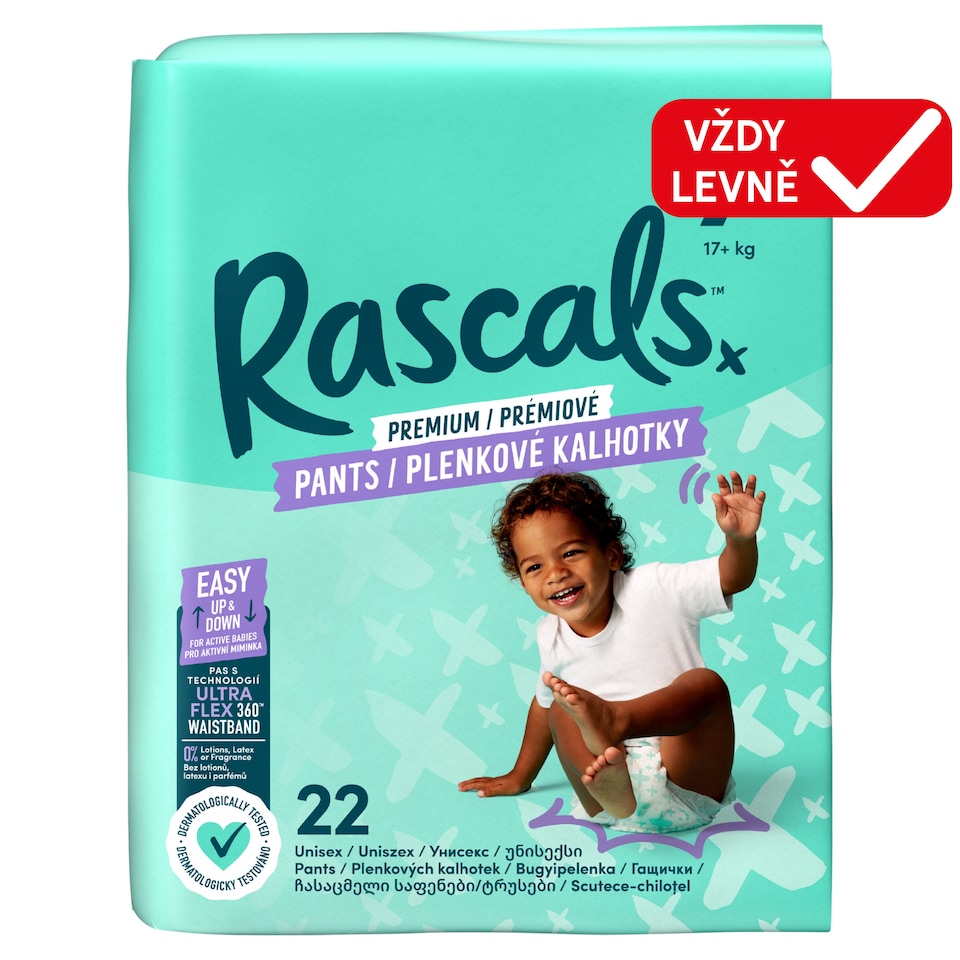 Rascals Premium Pants 7 17+ kg 22 pcs