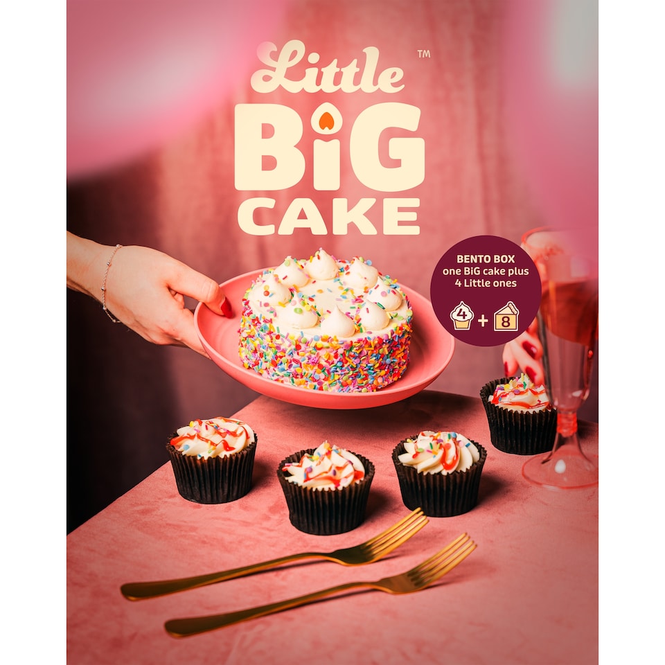image 1 of Little Big Cake Paint the town Red Velvet cake Bento box