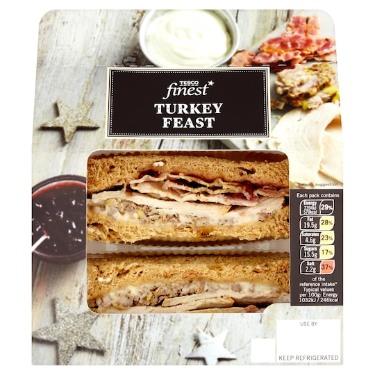TESCO FINEST TURKEY FEAST SANDWICH Tesco Groceries