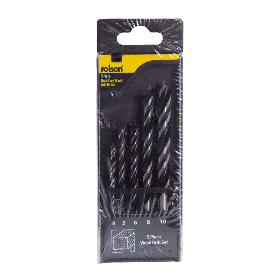 Rolson Wood Drill Bit Set 5 Pieces