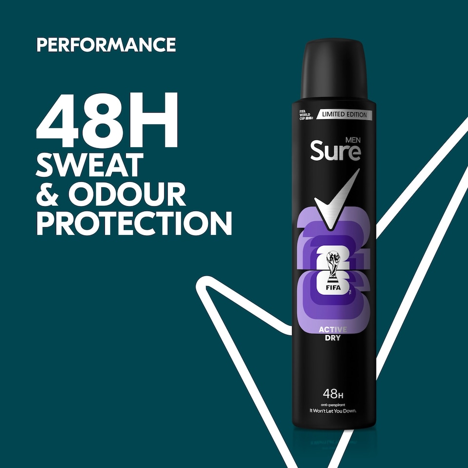 image 1 of Sure Men Active Dry 48h Antiperspirant Deodorant 200ml