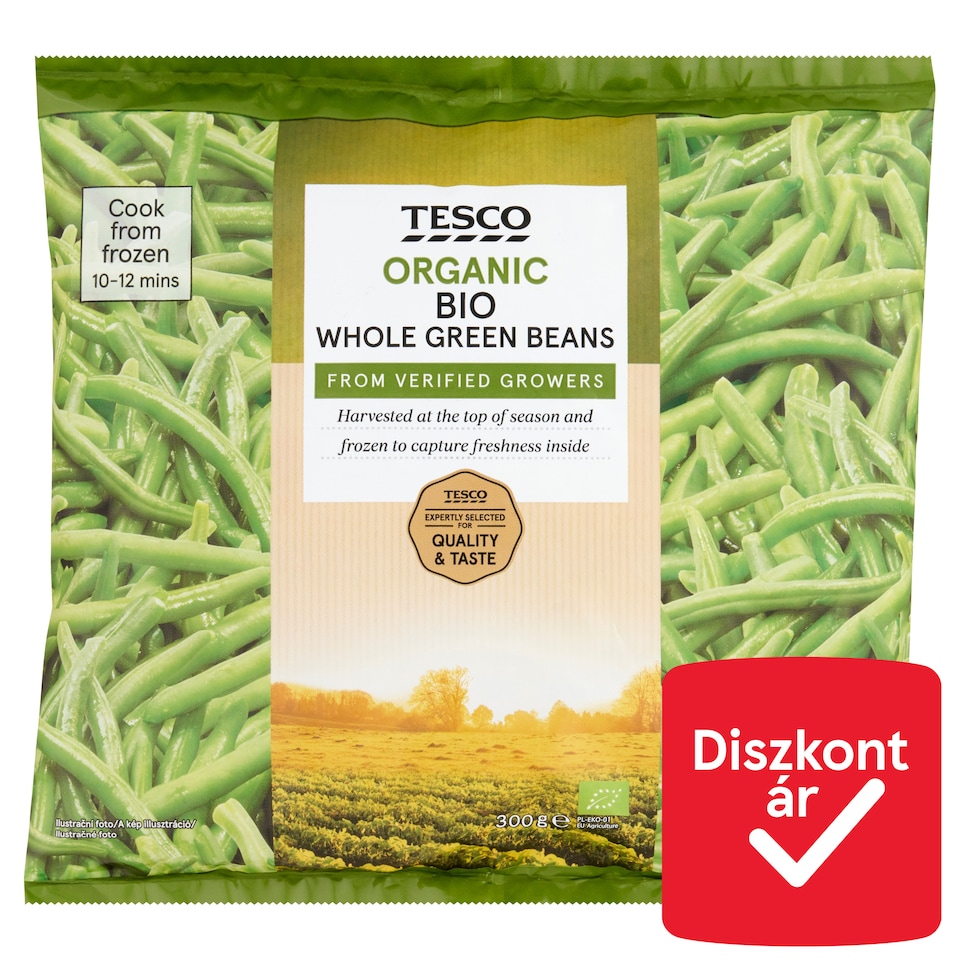 Tesco Organic Bio Whole Green Beans 300 g