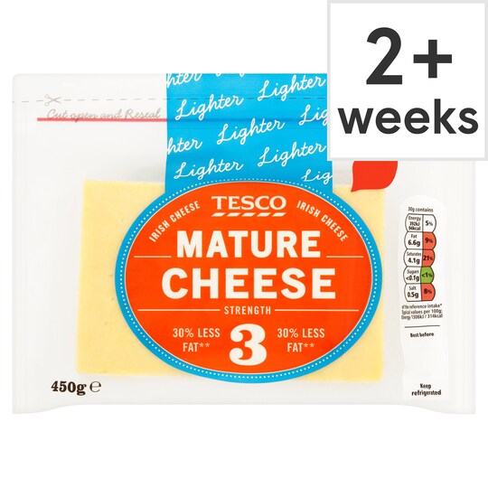 TESCO LIGHTER MATURE CHEESE 450g Tesco Groceries