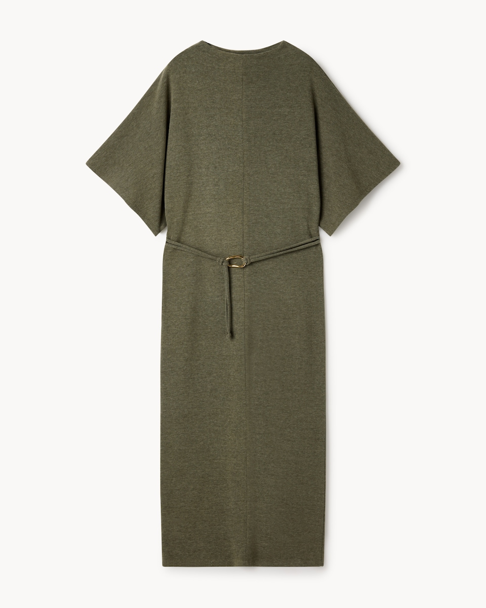 image 1 of F&F Brushed Cape Maxi Dress in Olive