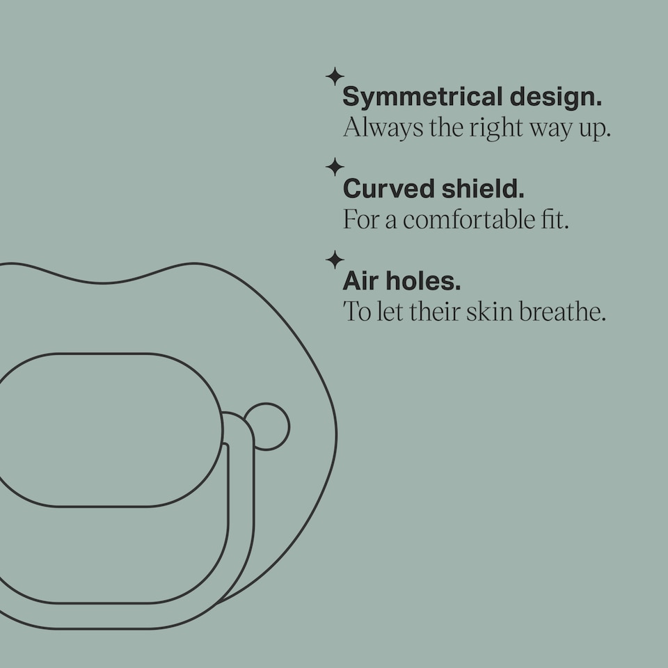 image 1 of Tommee Tippee Moda Orthodontic Soothers 0-6m 2 Pack