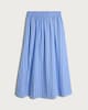 image 4 of The F&F Edit Pure Cotton Poplin Stripe Co-ord Midi Skirt in Blue