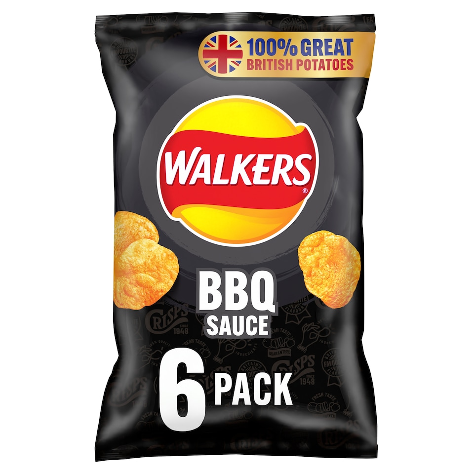 image 1 of Walkers BBQ Multipack Crisps 6 x 25g