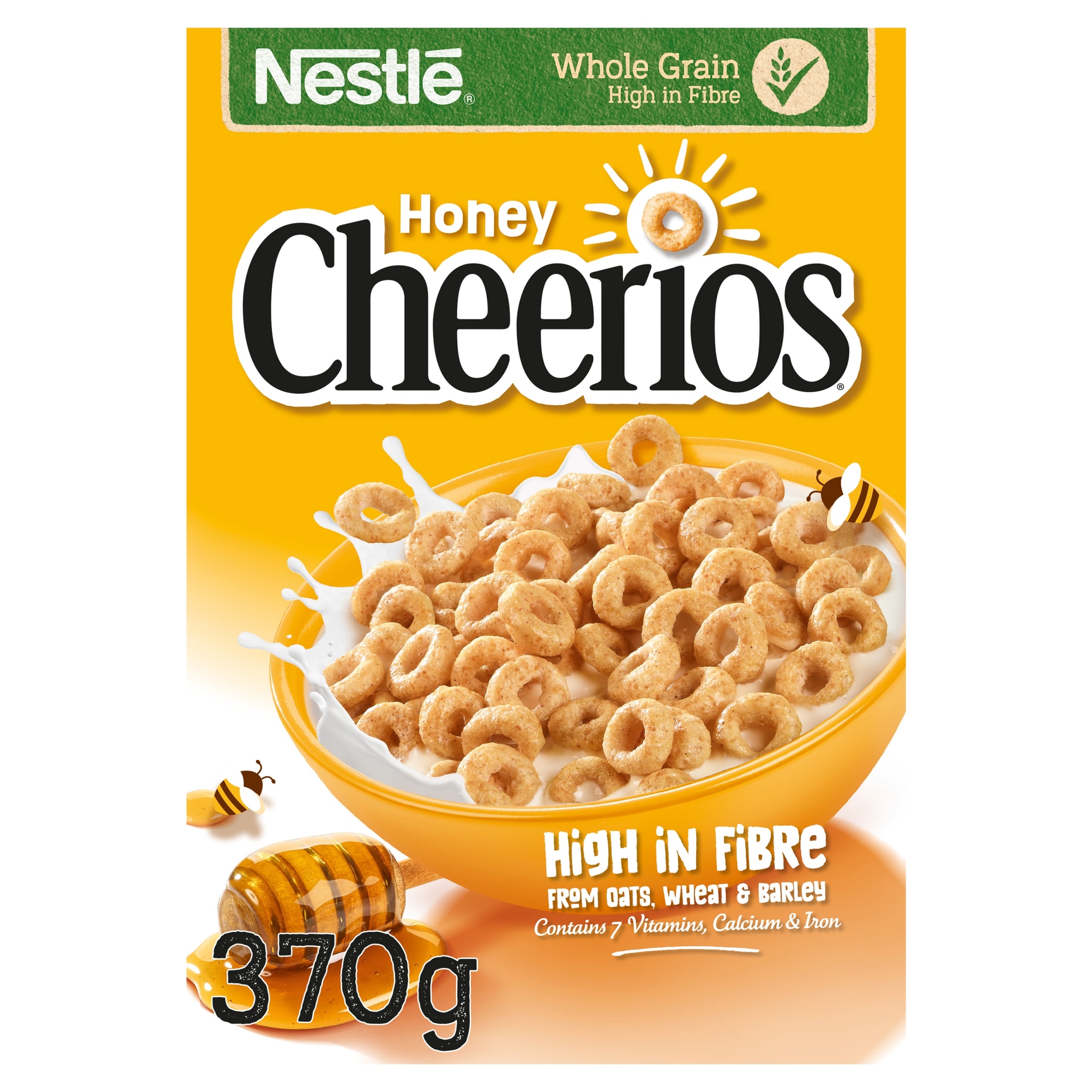 Nestlé Cheerios Honey Multigrain Hoop Breakfast Cereal 370g