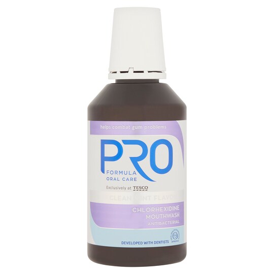 Pro Formula Clean Mint Mouthwash 300Ml Tesco Groceries