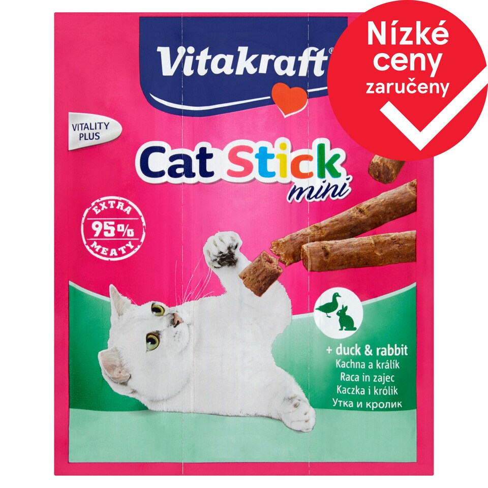 Vitakraft Cat Stick mini kachna a králík 3 ks 18g