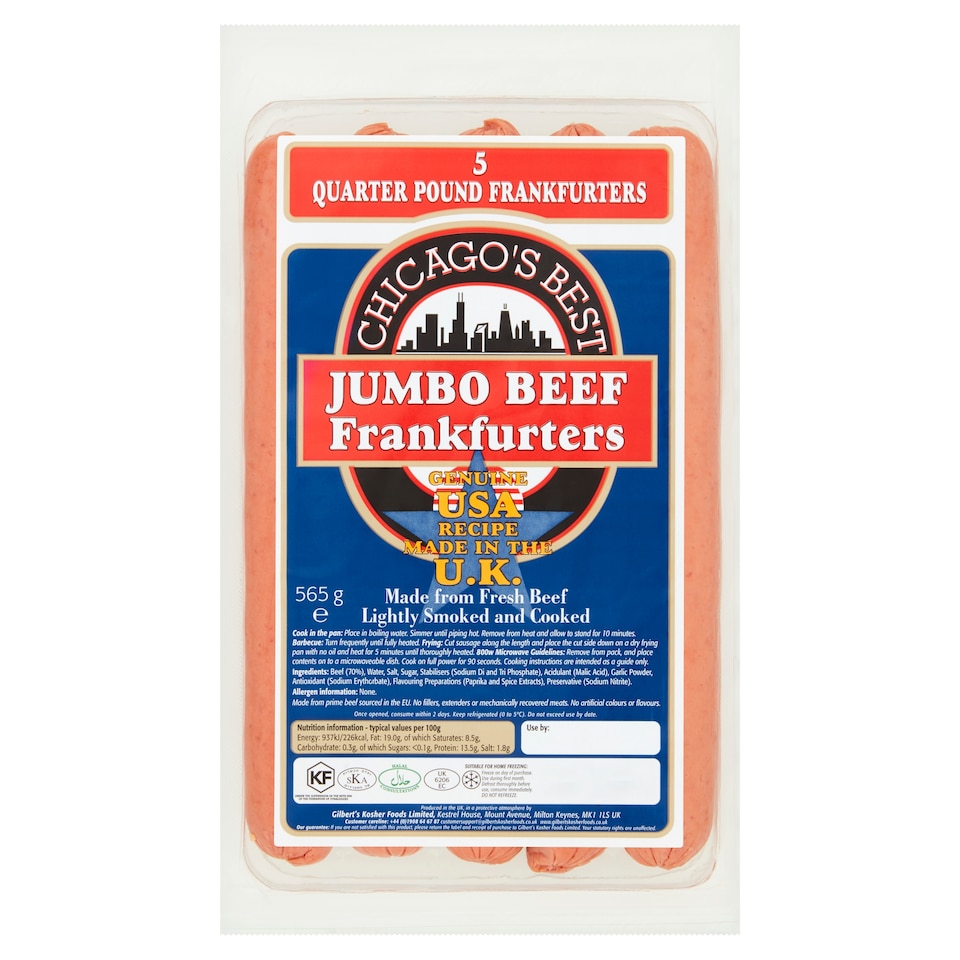 Gilberts Chicago Best Frankfurter 565G