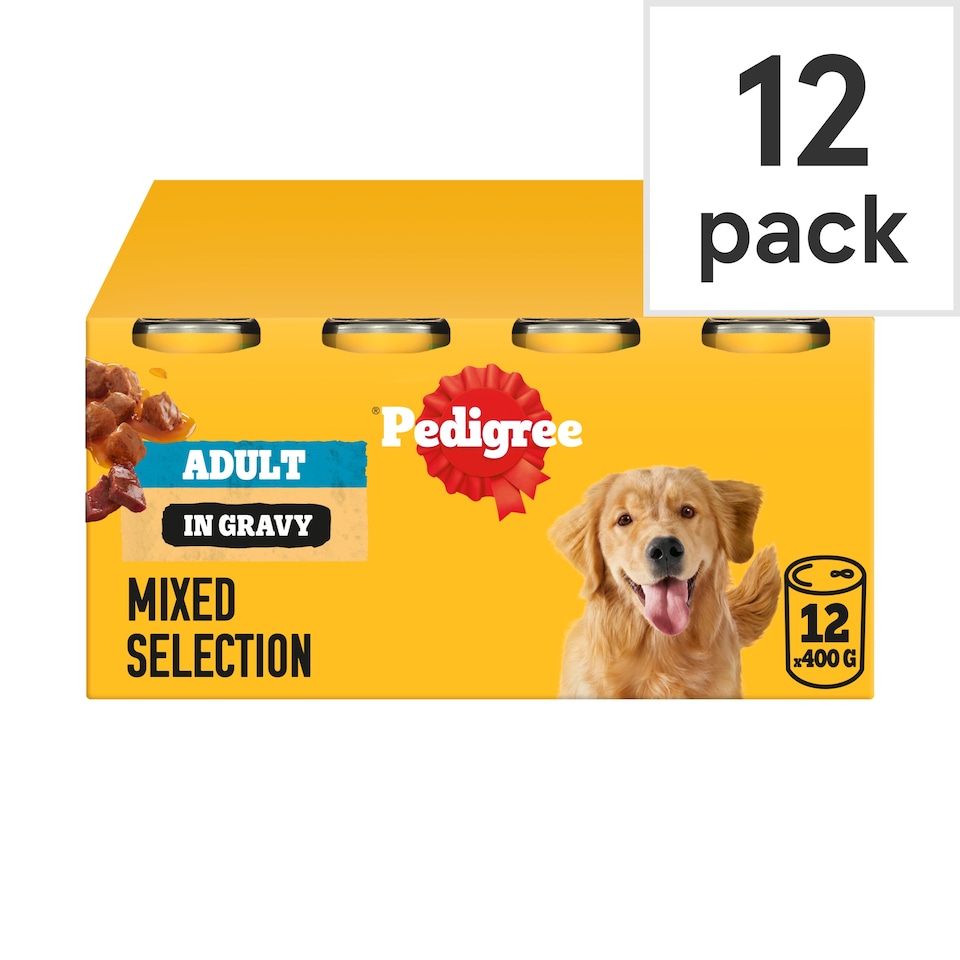 image 1 of Pedigree Dog Food Tin Cans Mixed Selection in Gravy 12x400g