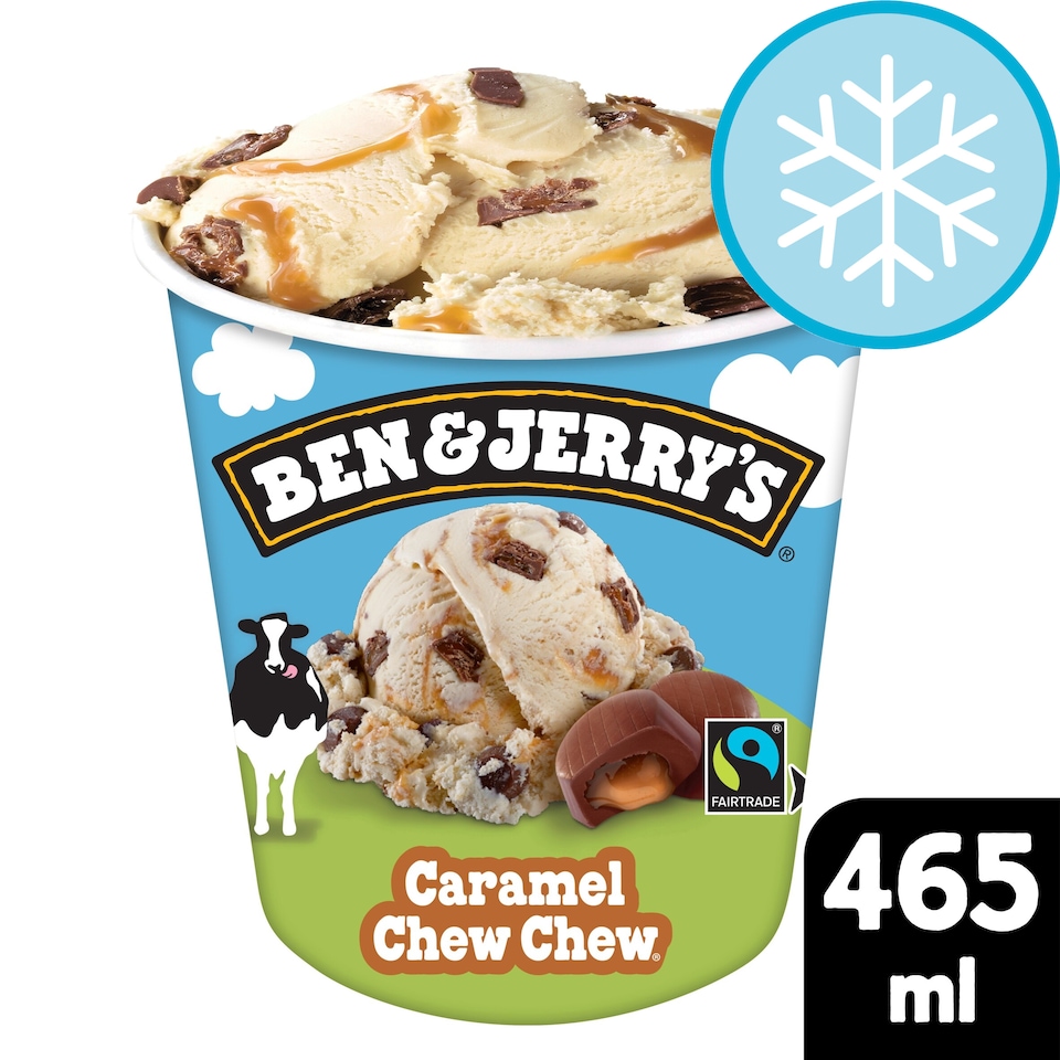 image 1 of Ben & Jerry's Caramel Chew Chew Ice Cream Tub 465ml