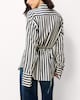 image 4 of F&F Striped Tie Waist Shirt in Multi Blue