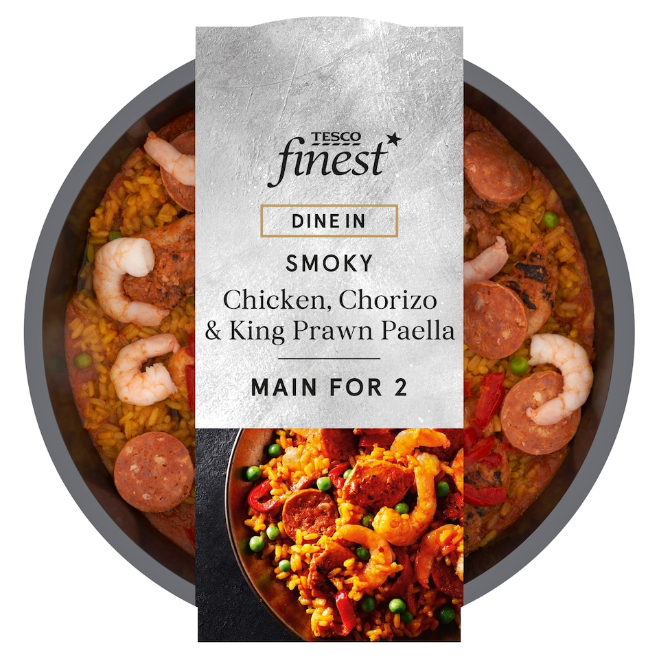 image 1 of Tesco Finest Dine In Chicken, Chorizo & King Prawn Paella 800g