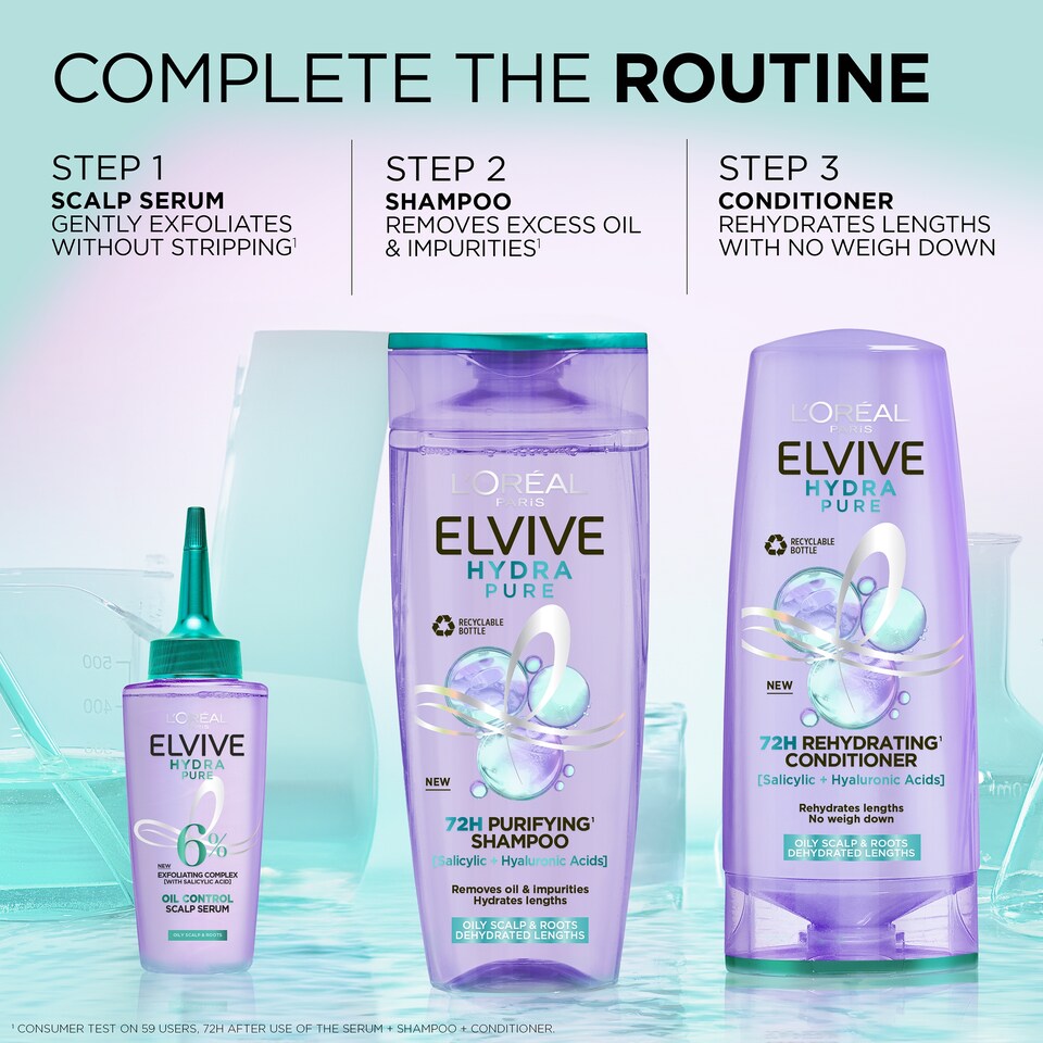 image 1 of L'Oreal Paris Elvive Hydra Pure 72H Rehydrating Conditioner 300ml