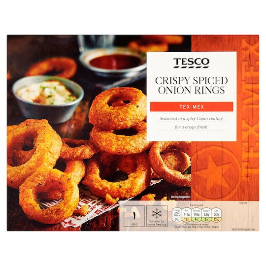 Tesco Crispy Spiced Onion Rings 300G Tesco Groceries