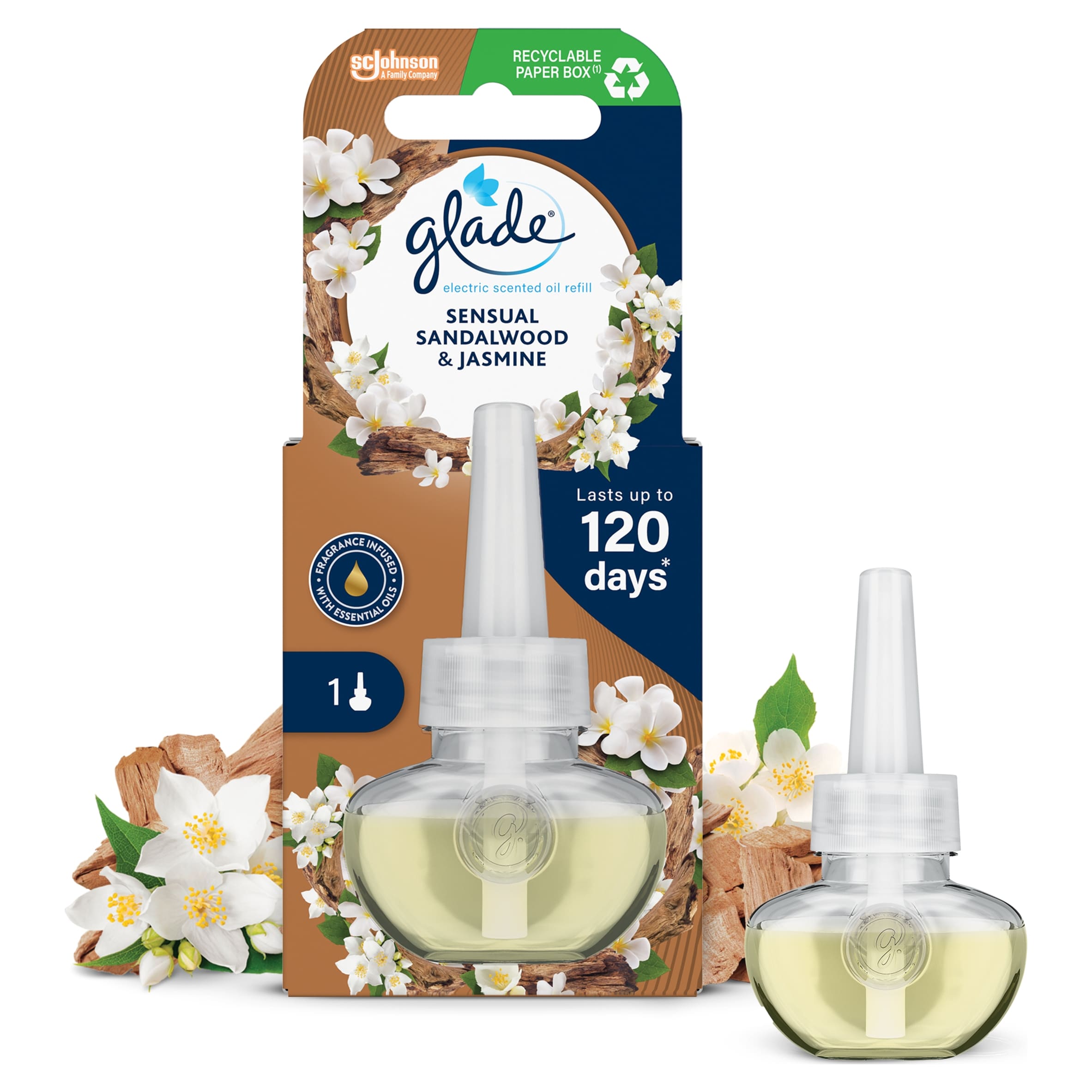Glade Electric Scented Oil Refill Sensual Sandalwood & Jasmine 20ml