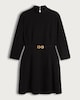 image 5 of F&F High Neck Belted Dress in Black