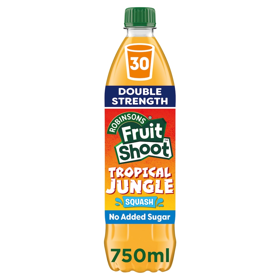 image 1 of Fruit Shoot Double Strength Tropical Jungle No Added Sugar Squash 750ml