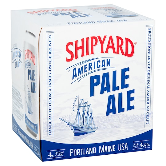 Shipyard American Pale Ale 4X440ml Tesco Groceries