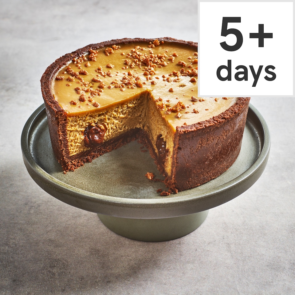image 1 of 83. Tesco Finest Caramelised Biscuit & Belgian Chocolate Highwall Cheesecake 650g (Serves 6)