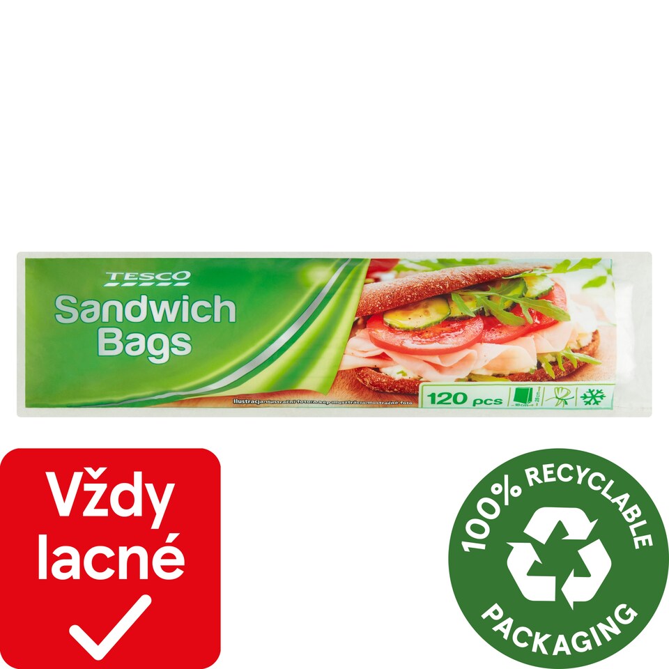 Tesco Sandwich Bags 120 pcs