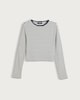 image 5 of OH ME OH MY Cotton Rich Striped Long Sleeved Top in White