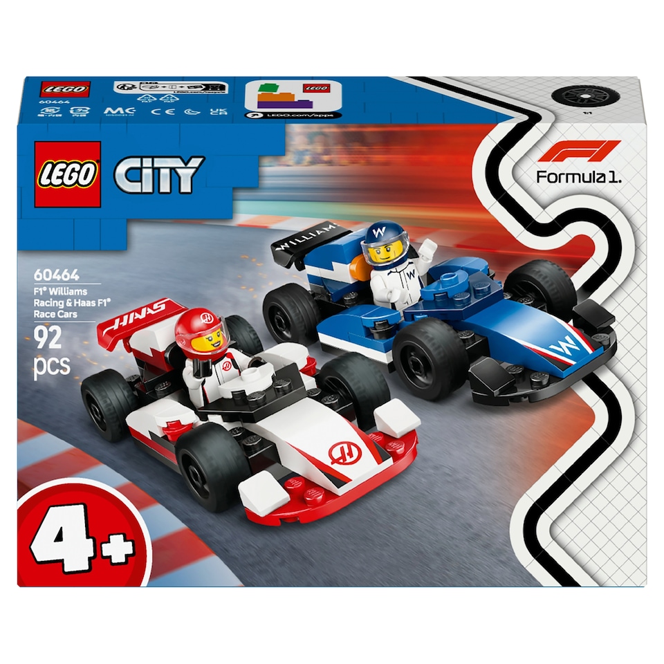 Obrázek 1 pro produkt LEGO City 60464 Závodní vozy F1 Williams Racing a Haas F1