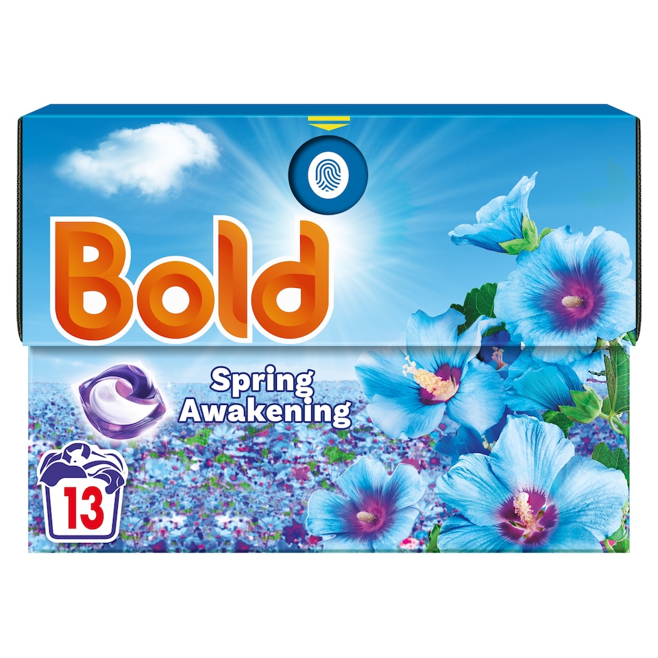 image 1 of Bold Washing Liquid Pods Spring Awakening 13 washes 254.8g