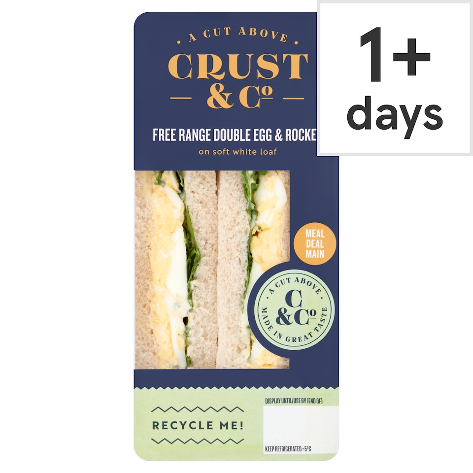 Crust & Co Free Range Double Egg Salad Sandwich 170g