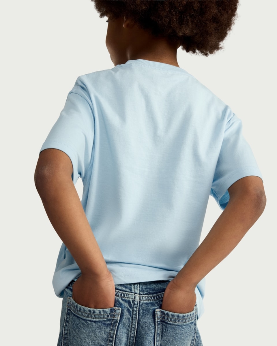 image 1 of F&F Boys Pure Cotton Oversized T-Shirt in Blue