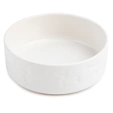 Core Supply Debossed Ceramic Pet Bowl Large