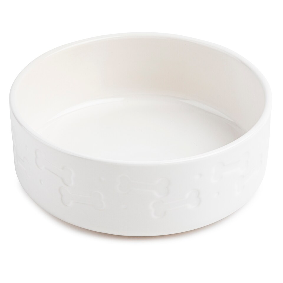 Core Supply Debossed Ceramic Pet Bowl Large