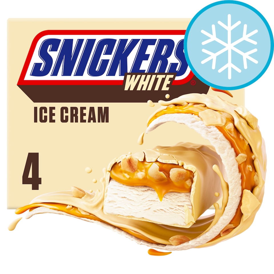 image 1 of Snickers White Ice Cream Bars 4x40.8g
