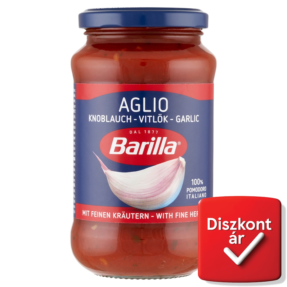 Barilla Aglio fokhagymás, vörösboros, zöldfűszeres paradicsomszósz 400 g